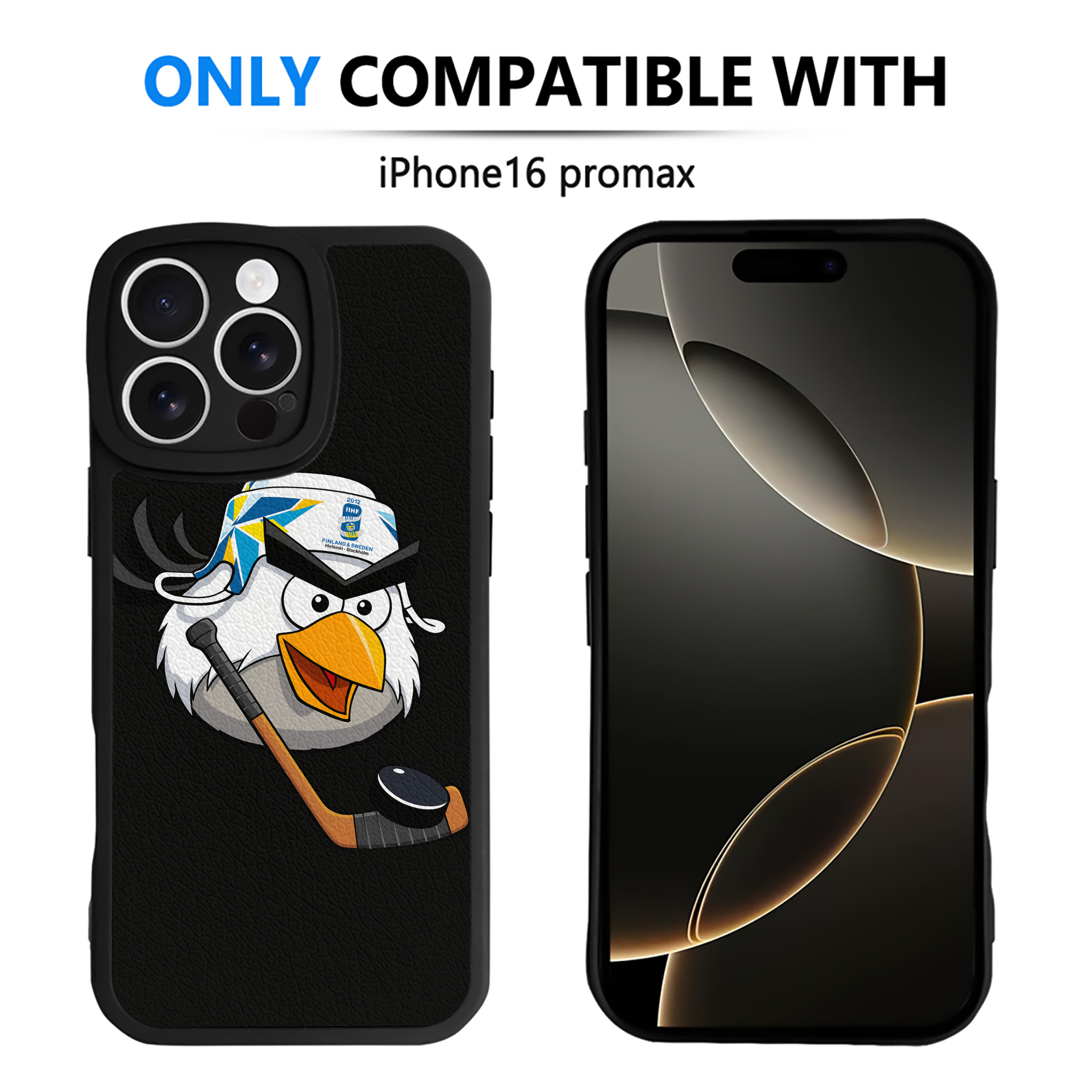 （画像用） Angry Birds アングリーバード 【iPhone 16シリーズ対応】シリコンスマホケース（レザー調） 材質：シリコン